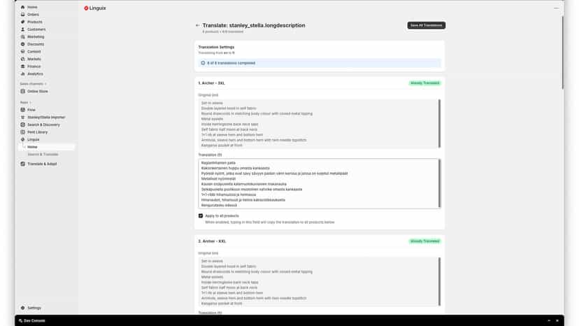 Linguix Bulk Translate