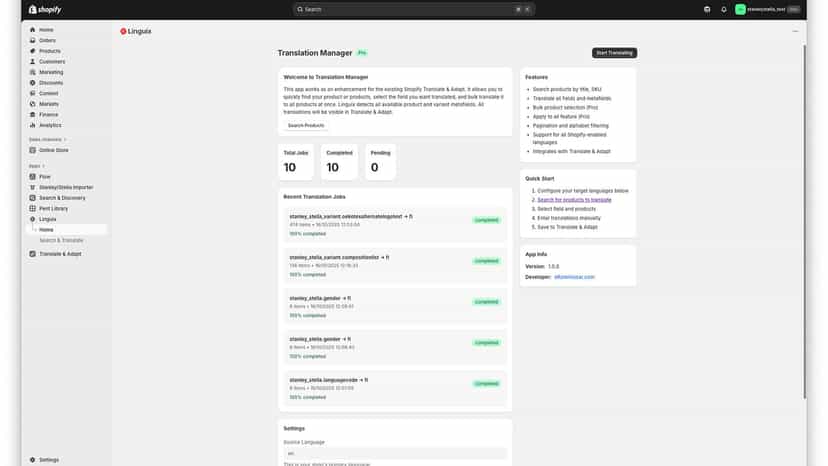 Linguix App Home