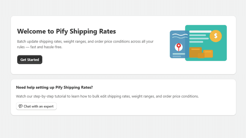 pify shipping rates