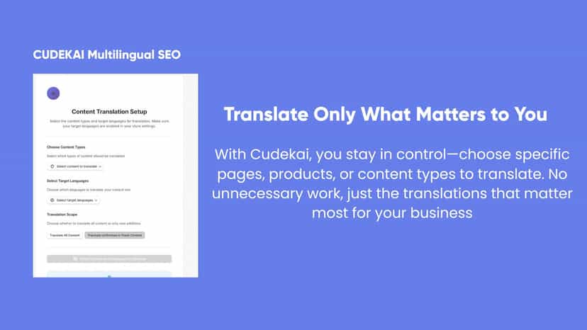 Translate only what matters to you