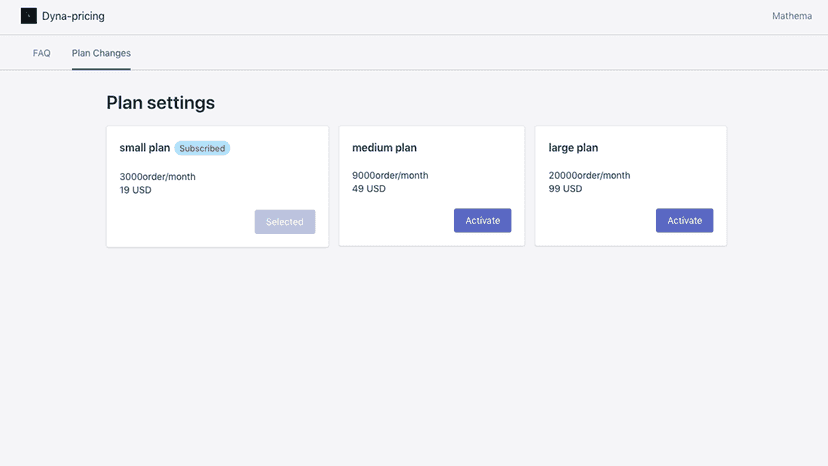 If you have a large number of orders, you can change the plan.