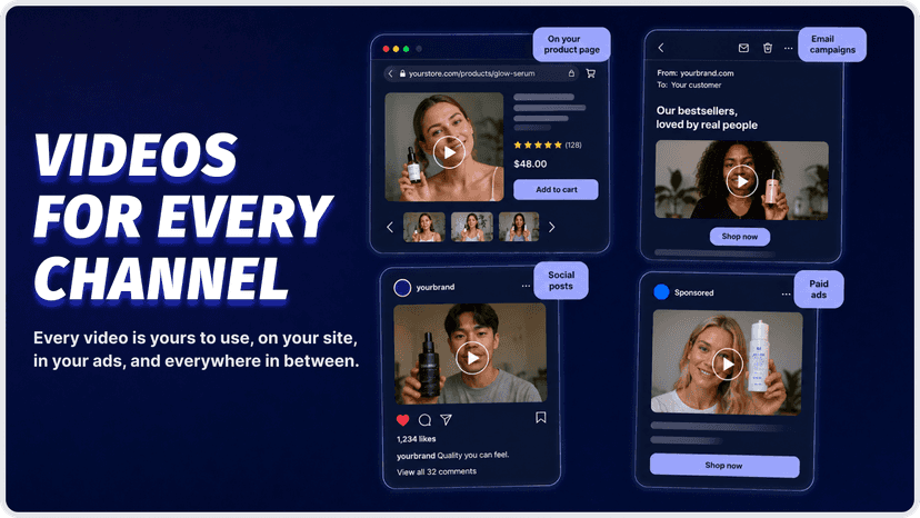 Use creator videos across every marketing channel