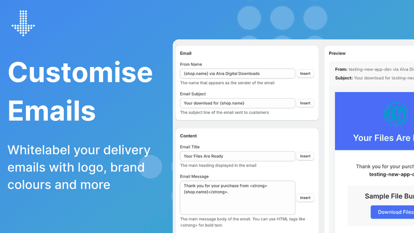 customise emails