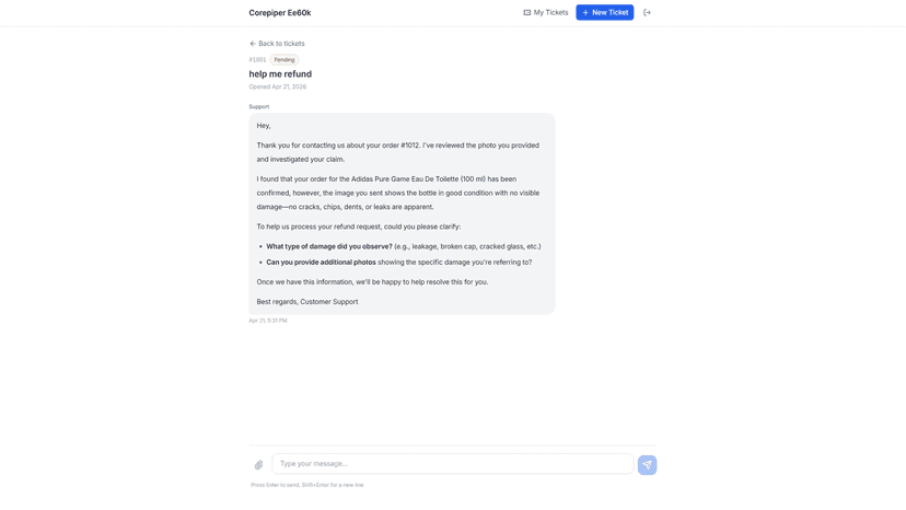 Customers receive your messages with email and with a portal
