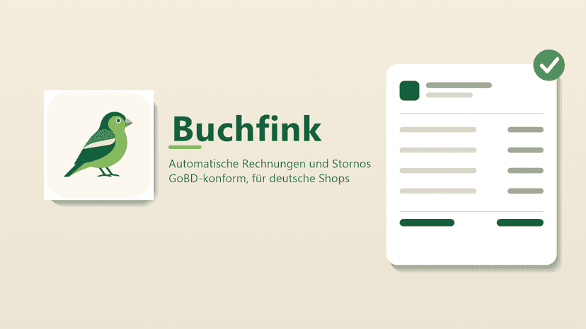 Buchfink: automatische Rechnungen und Stornos für Shopify
