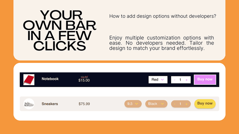 How to add design options without developers?