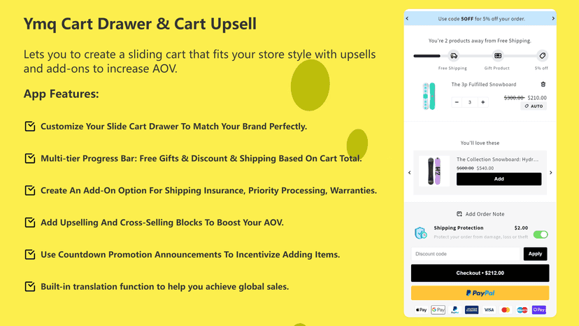 Ymq Cart Drawer & Cart Upsell