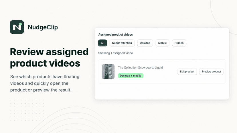 Review assigned product videos