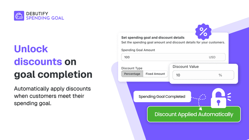 Unlock discounts on goal completion
