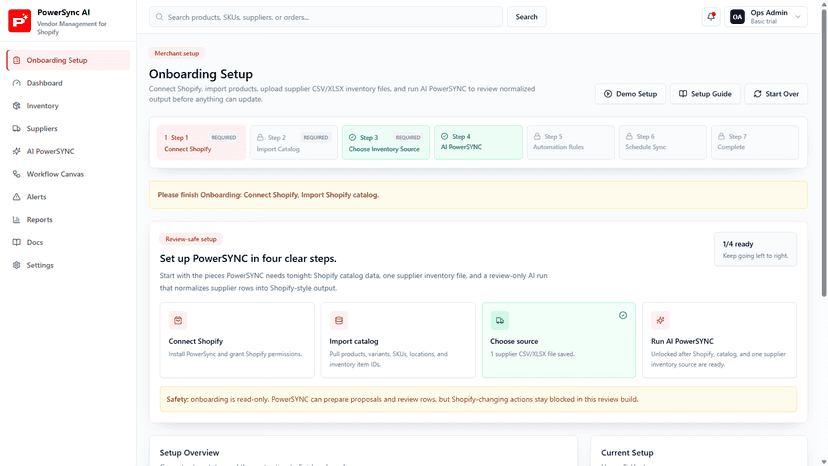 Onboarding Setup