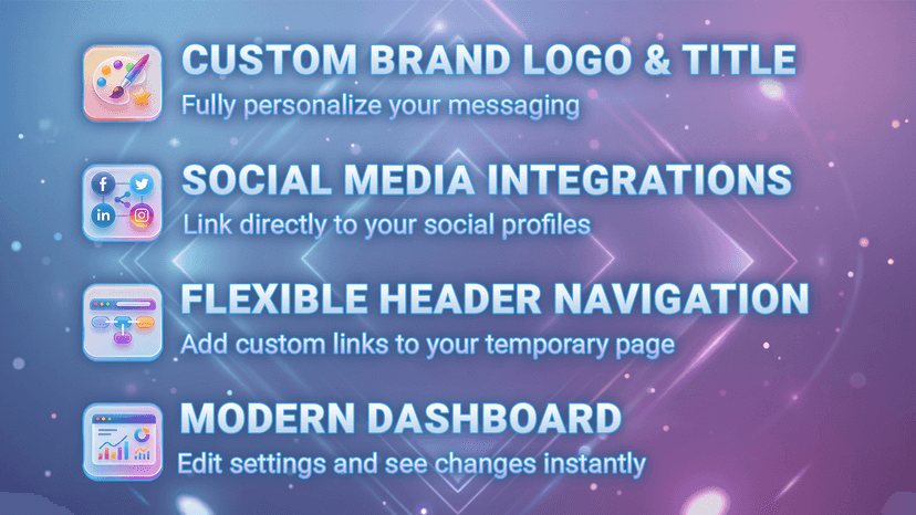 Coming Soon Maintenance Page