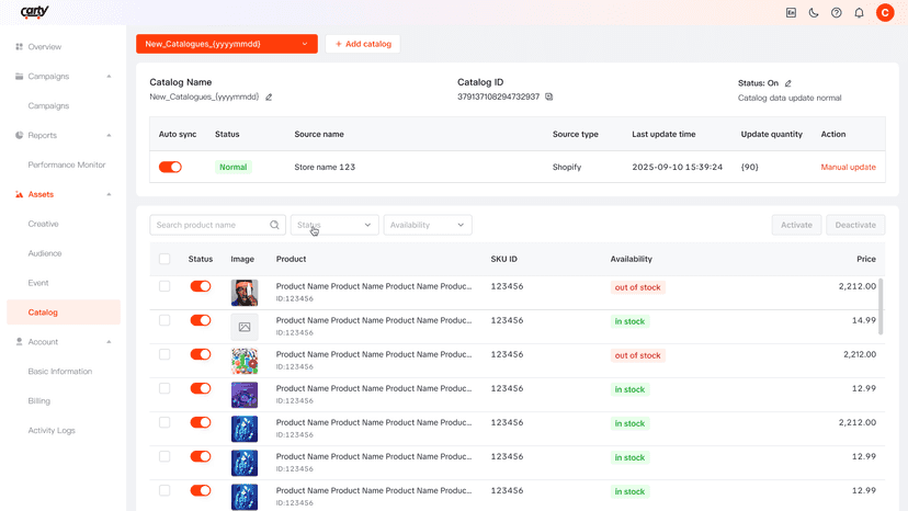carty ad manager-Catalog