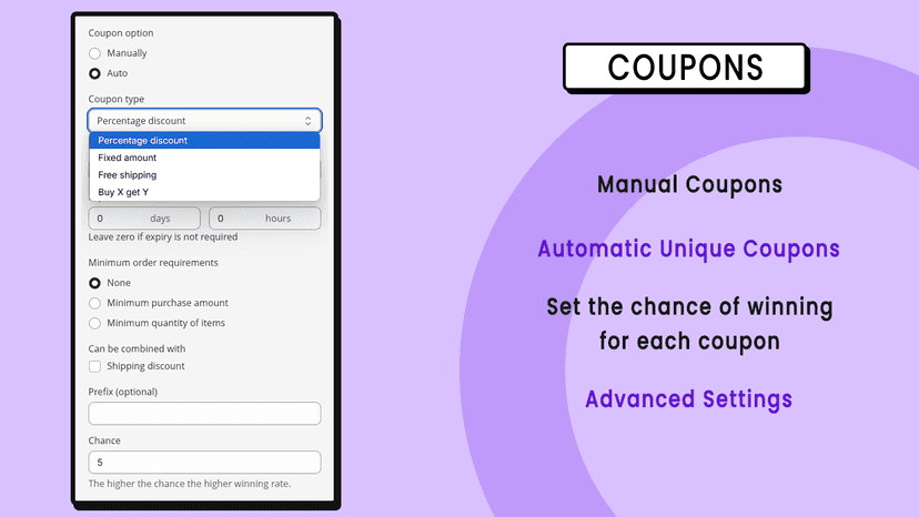 generate automatic coupons