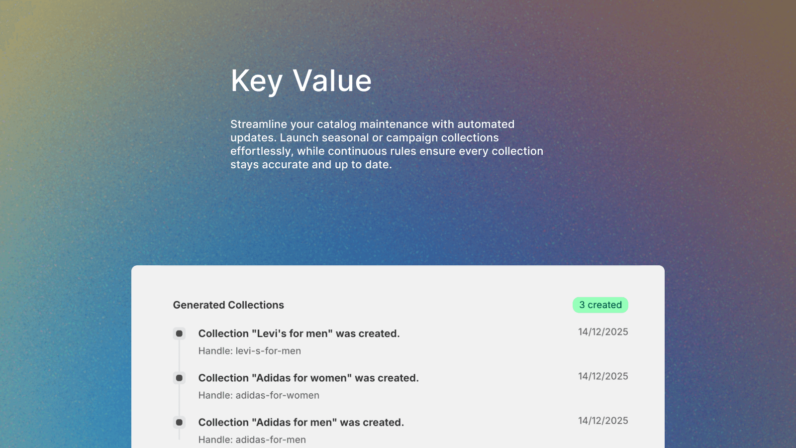 ASC: Automated collections - Key Values
