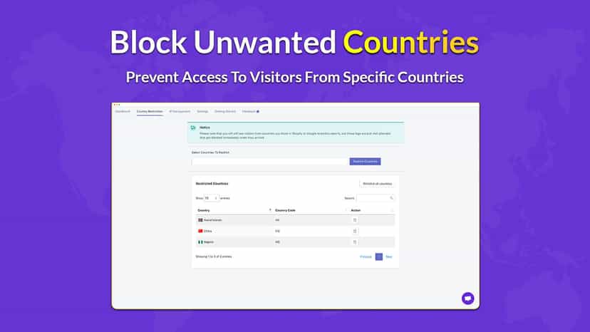 Block unwanted countries