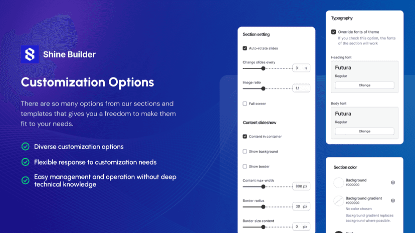 shinepages features