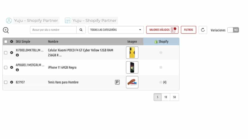 List new products to your Shopify.