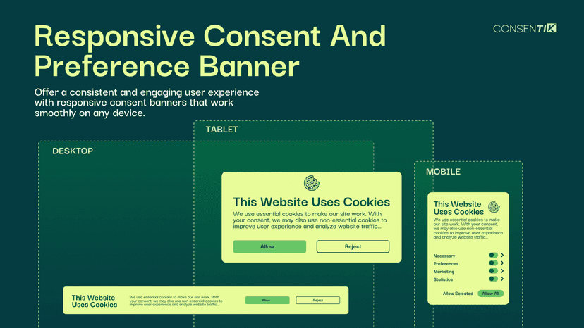 EU GDPR Cookie Banner Google Consent Mode integrated, Auto block