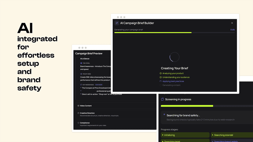 AI influencer campaign builder and influencer screening tool