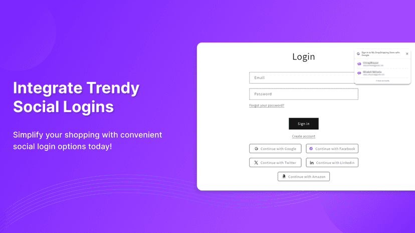 Use trendy social login for your eCommerce