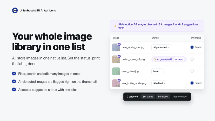 Your whole image library in one list.