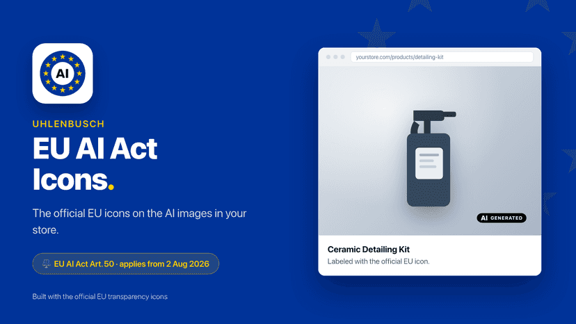 The official EU icons on your AI images.