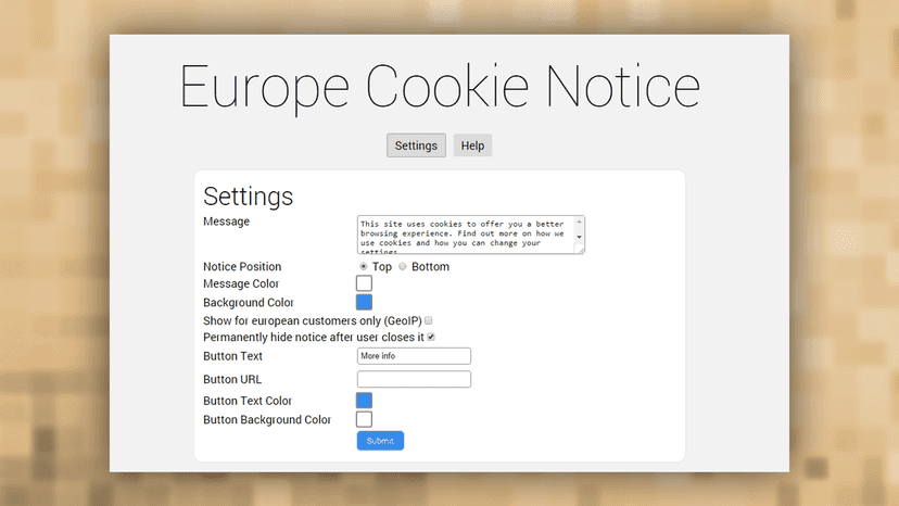 App's settings