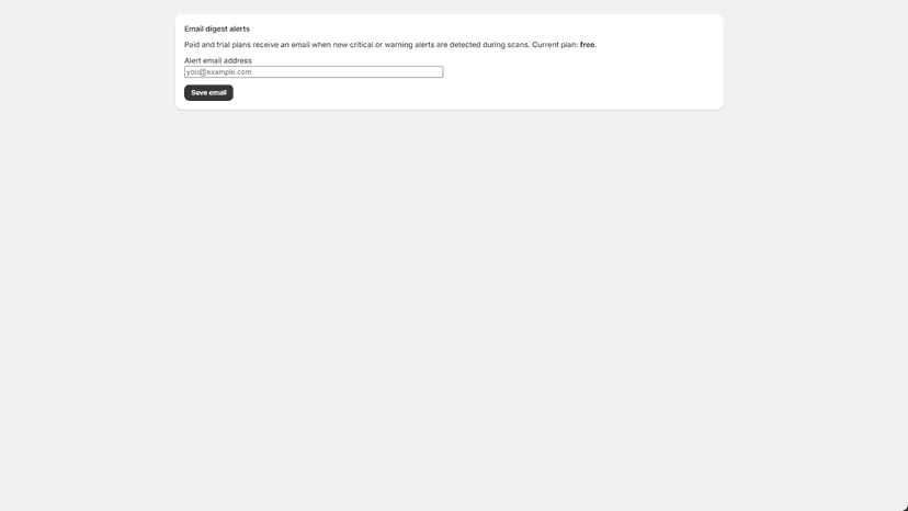 Settings and email digest configuration