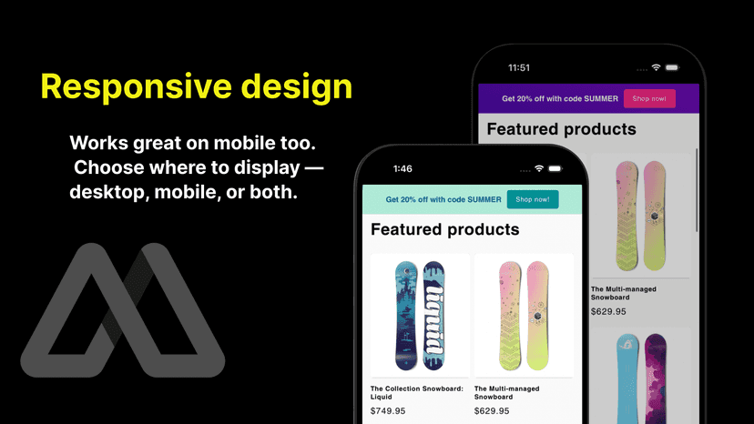Responsive design for mobile and desktop display control
