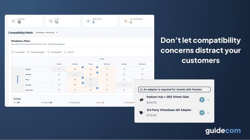 Implement compatibility rules for product combinations