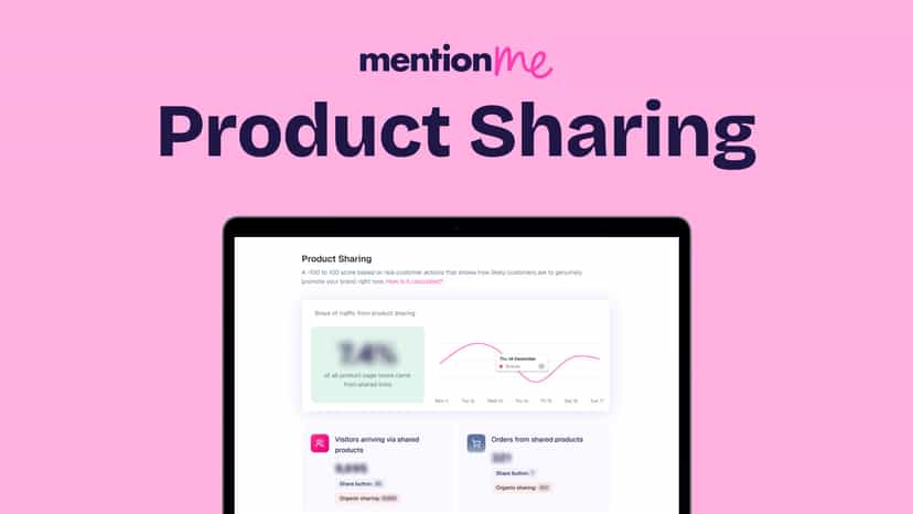 Image that says "Product sharing" with a desktop dashboard