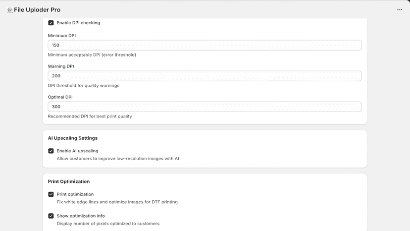 Settings Screen