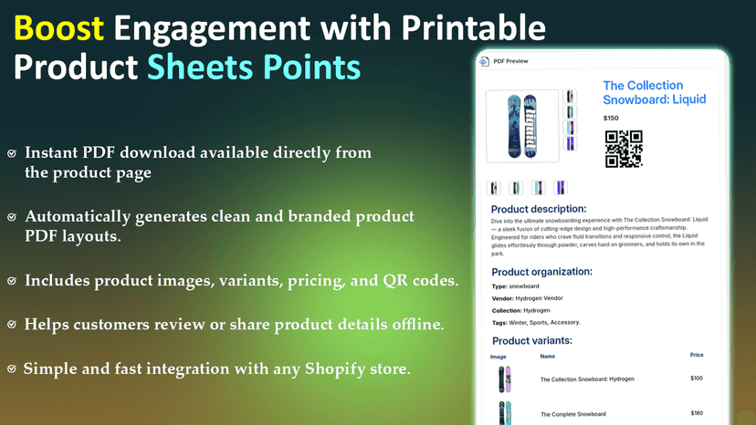 Product to pdf