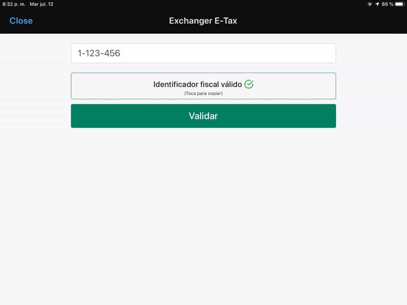 Validación de identificador fiscal