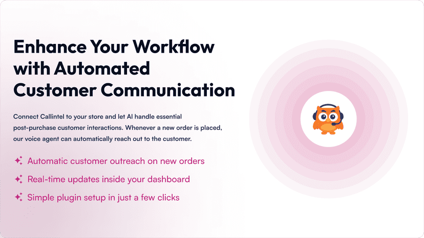 Shopify integration with automated customer communication