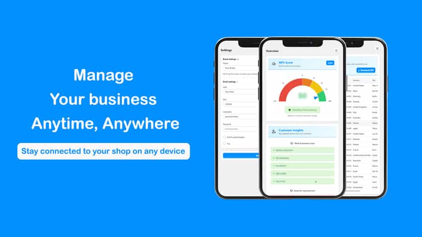 Dashboard mobile view