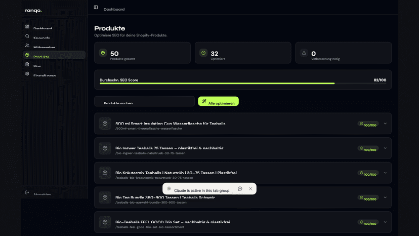 Product SEO optimization with AI-generated titles and descriptio