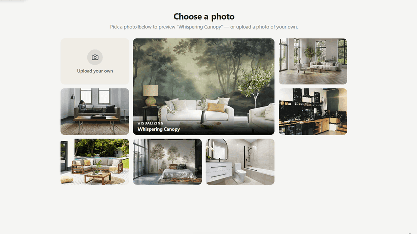 Choose a photo or upload your own to get started