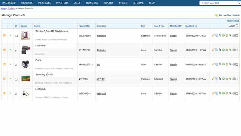 Product Listing