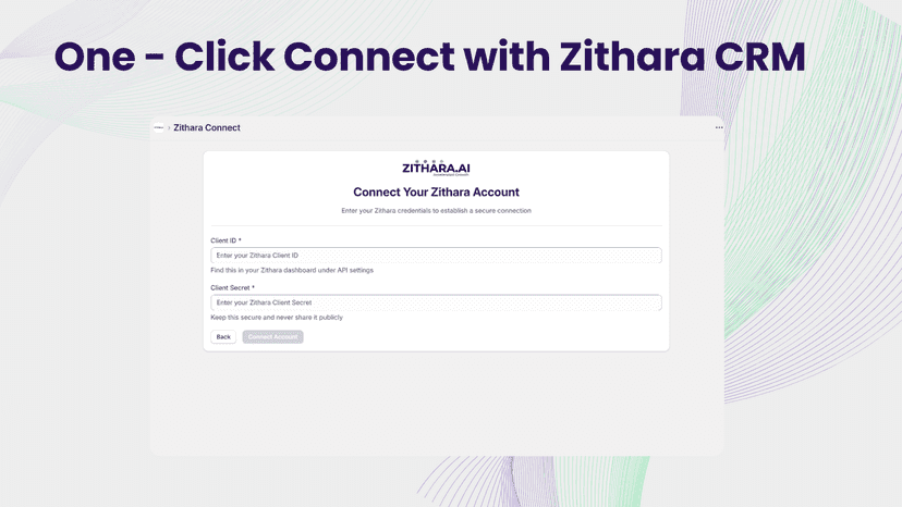 Login page