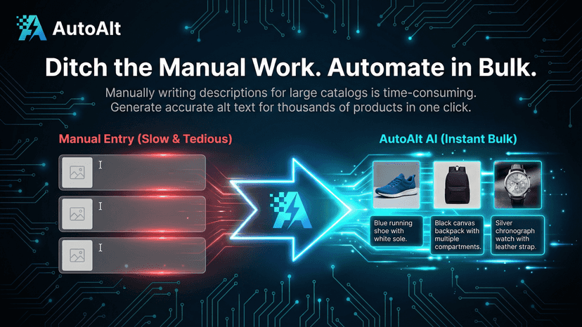 Ditch manual work. Automate bulk alt text instantly