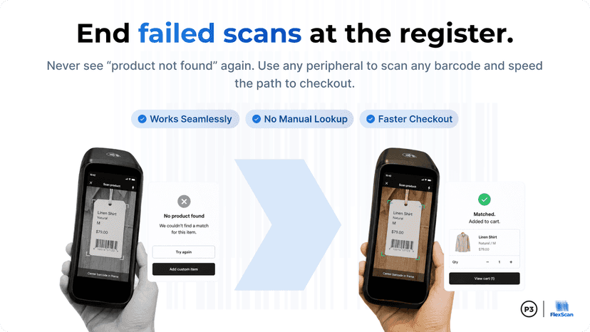 End failed scans at the register