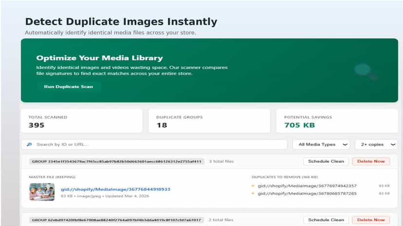 Detect duplicate images instantly and delete duplicate files