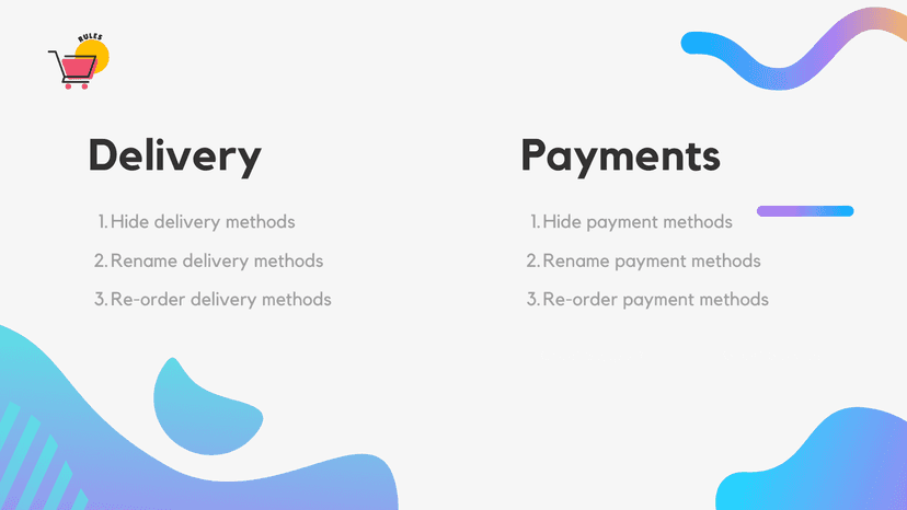 Hide, rename or reorder shipping/payment methods