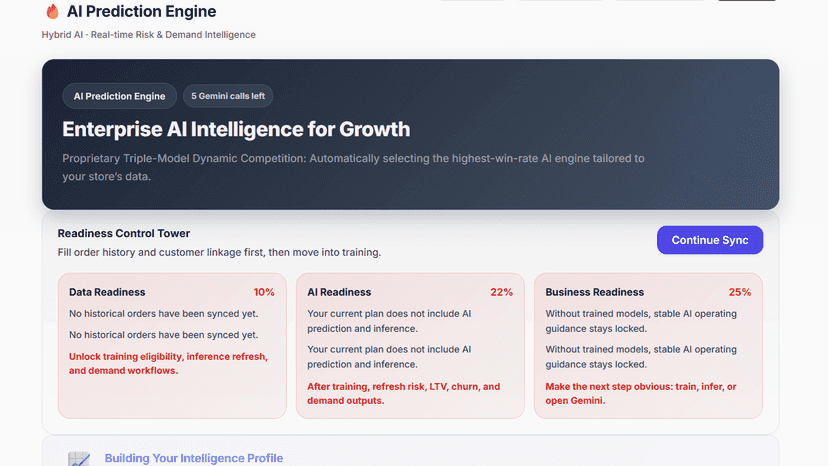 AI prediction engine for order and demand insights