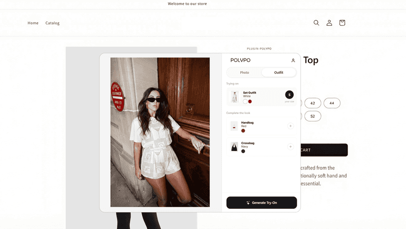 AI Outfit Try-On & Sizing Add-On