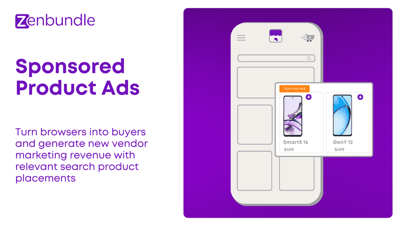 Graphic showing strategic sponsored produdct ads for online shop