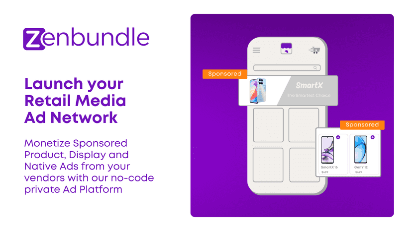 Zenbundle: eCommerce store retail media advertising platform