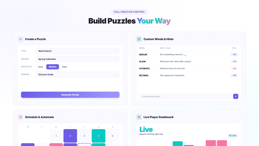 Automate prizes & contests for a daily recurring traffic stream