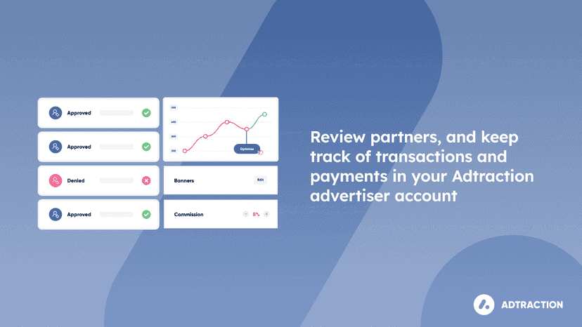Review partners, and keep track of transactions and payments